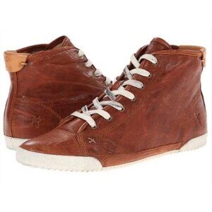Frye Melanie 3471143 Leather 7 Eyelet Lace Womens High Top Sneakers Size 6 1/2 B